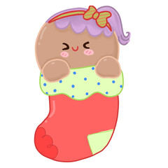 Cute Gingerbread Christmas PNG.