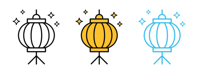 Traditional Chinese paper lantern icon vector. sharing the joy symbol. vector illustration.