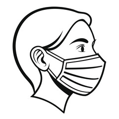 vector illustration of a face