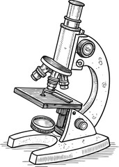 microscope isolated on white