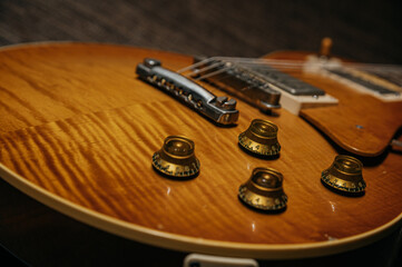 Electric guitar close up