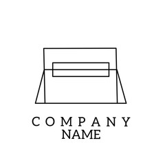 Element vector. Building logo. Square abstract business logo. Mail shape logo.