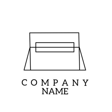 Element vector. Building logo. Square abstract business logo. Mail shape logo.