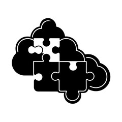 jigsaw puzzle piece with missing piece vector art