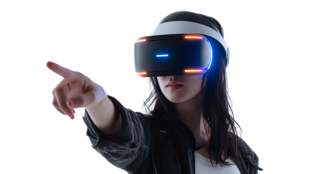 a beautiful girl on transparent