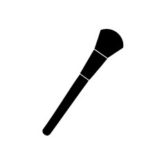 makeup brush icon black silhouette vector illustration on transparent background