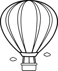 Obraz premium hot air balloon in sky illustration on transparent background