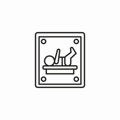 Fototapeta premium baby changing station icon sign vector