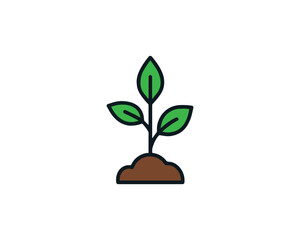 Plant Growing icon vector design illustration.
