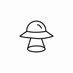 flying saucer ufo icon sign vector