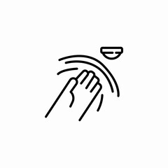 hand washing sensor icon sign vector
