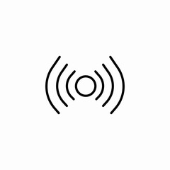 signal wave emitting icon sign vector