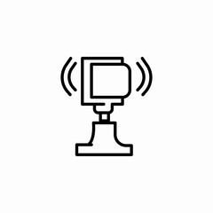 vibrating security camera icon sign vector