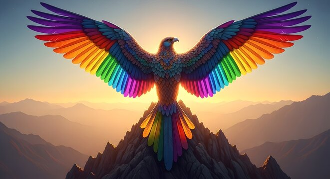 Persian Mythology Simurgh Bird Scene