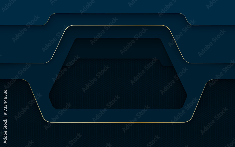 Sticker abstract blue technology background with glossy square elements