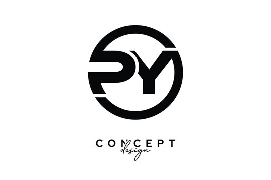 PY Creative Circle Monogram Logo Design &ndash; Modern Branding Concept