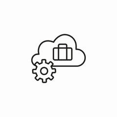 cloud with gears icon sign vector