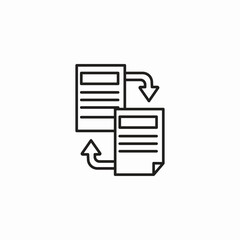 document file transfer icon sign vector