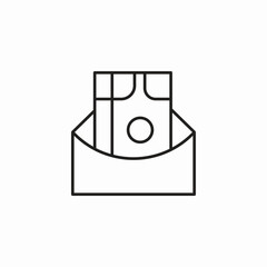 document in envelope icon sign vector