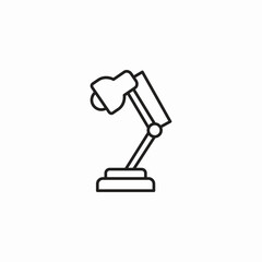 desk lamp light icon sign vector