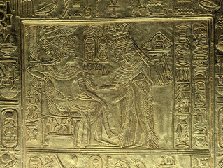golden egyptian hieroglyphics