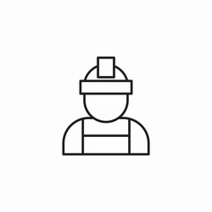 man in hard hat icon sign vector
