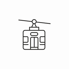 passenger gondola lift icon sign vector