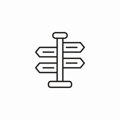 road sign post icon sign vector