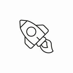 rocket launch icon icon sign vector