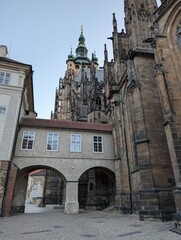 Prague castle with gothic st Vitus cathedral