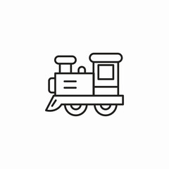 side view train icon sign vector
