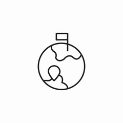 world travel flag icon sign vector