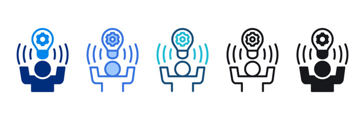 Awareness Icon Set Multiple Style Vector Illustration 