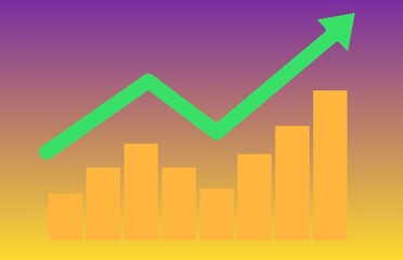 Fototapeta premium digital financial charts and growth 