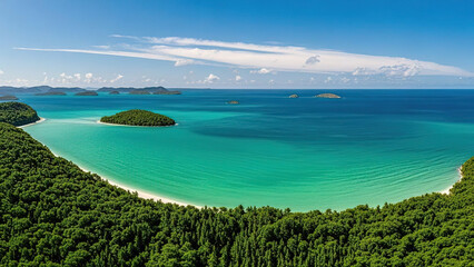 Fototapeta premium Photography of Green Sea Landscape 