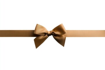 Fototapeta premium Elegant brown ribbon with sophisticated bow, perfect for gift wr