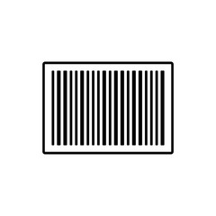 Business inventory barcode icon isolated on white background