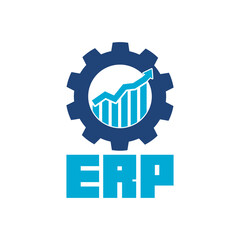 ERP logo icon isolated on white background