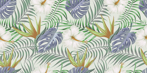 Botanical Garden Vintage Flower. Vintage Botanical Illustration, Vintage Flowers Illustration, Floral print, floral wall art, Scrapbook digital paper...seamless floral pattern