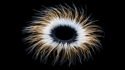 An explosive abstract corona of golden and white energy erupting from a dark center, sending out waves of luminous particles.