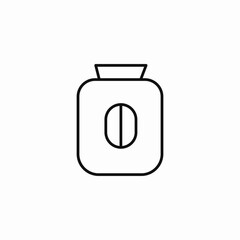 coffee jar icon icon sign vector