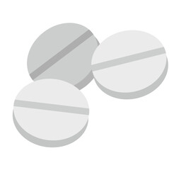 Science of hand drawn vector round Pills Icon.
