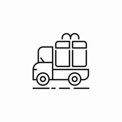 delivery truck icon icon sign vector