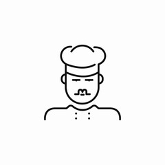 professional head chef icon sign vector