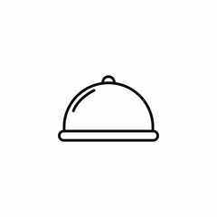 serving dish cloche icon sign vector