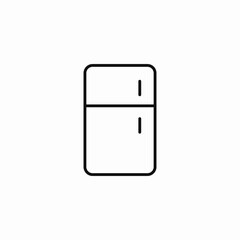 two door refrigerator icon sign vector