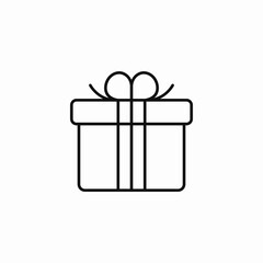 wrapped gift box icon sign vector