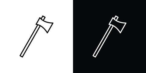 Axe icon. Thin linear vectors pack
