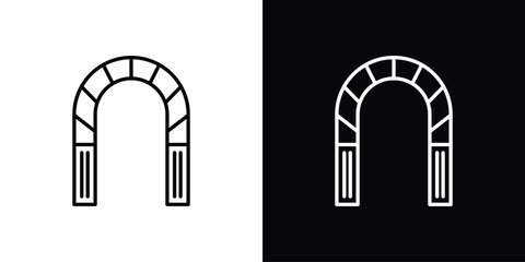 Archway icon. Thin linear vectors pack