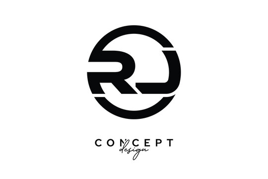 RJ Creative Circle Monogram Logo Design &ndash; Modern Branding Concept